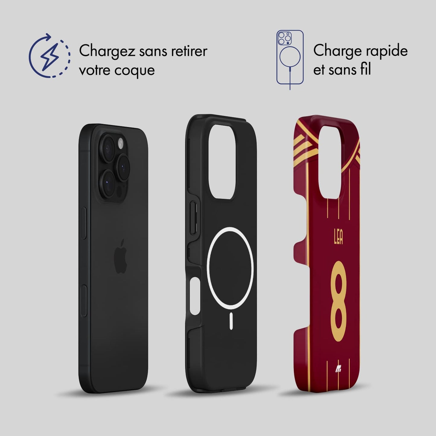 Coque de téléphone Magsafe AS Roma personnalisée