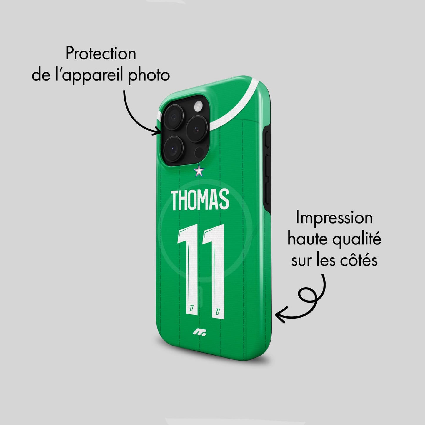 Coque de téléphone Magsafe AS Saint-Etienne personnalisée
