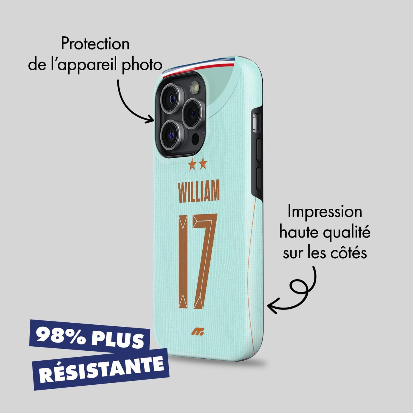 Coque de téléphone Equipe De France personnalisé de football