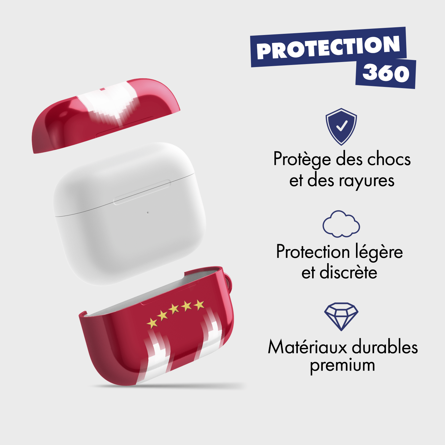 Coque pour AirPods & Samsung buds football Bayern Munich