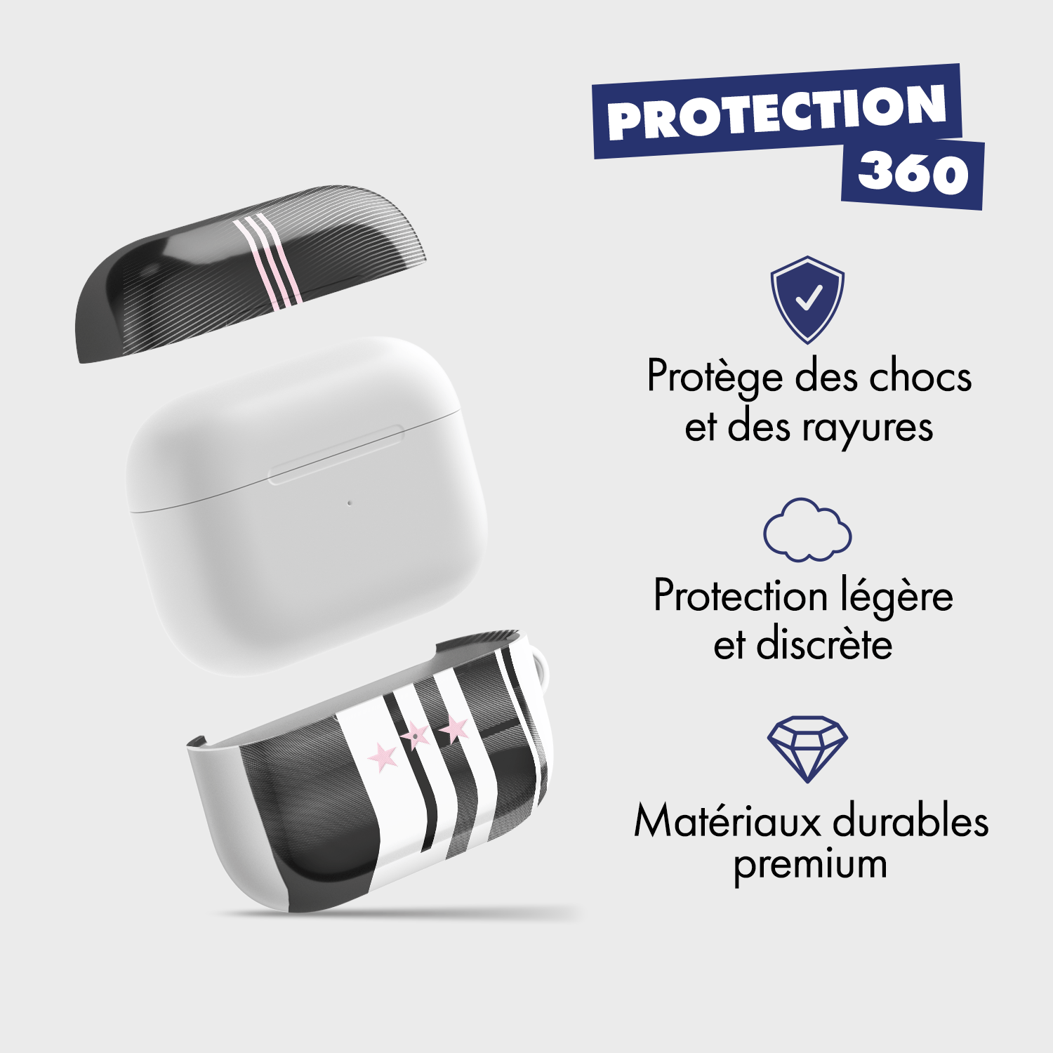 Coque pour AirPods & Samsung buds football Juventus Turin