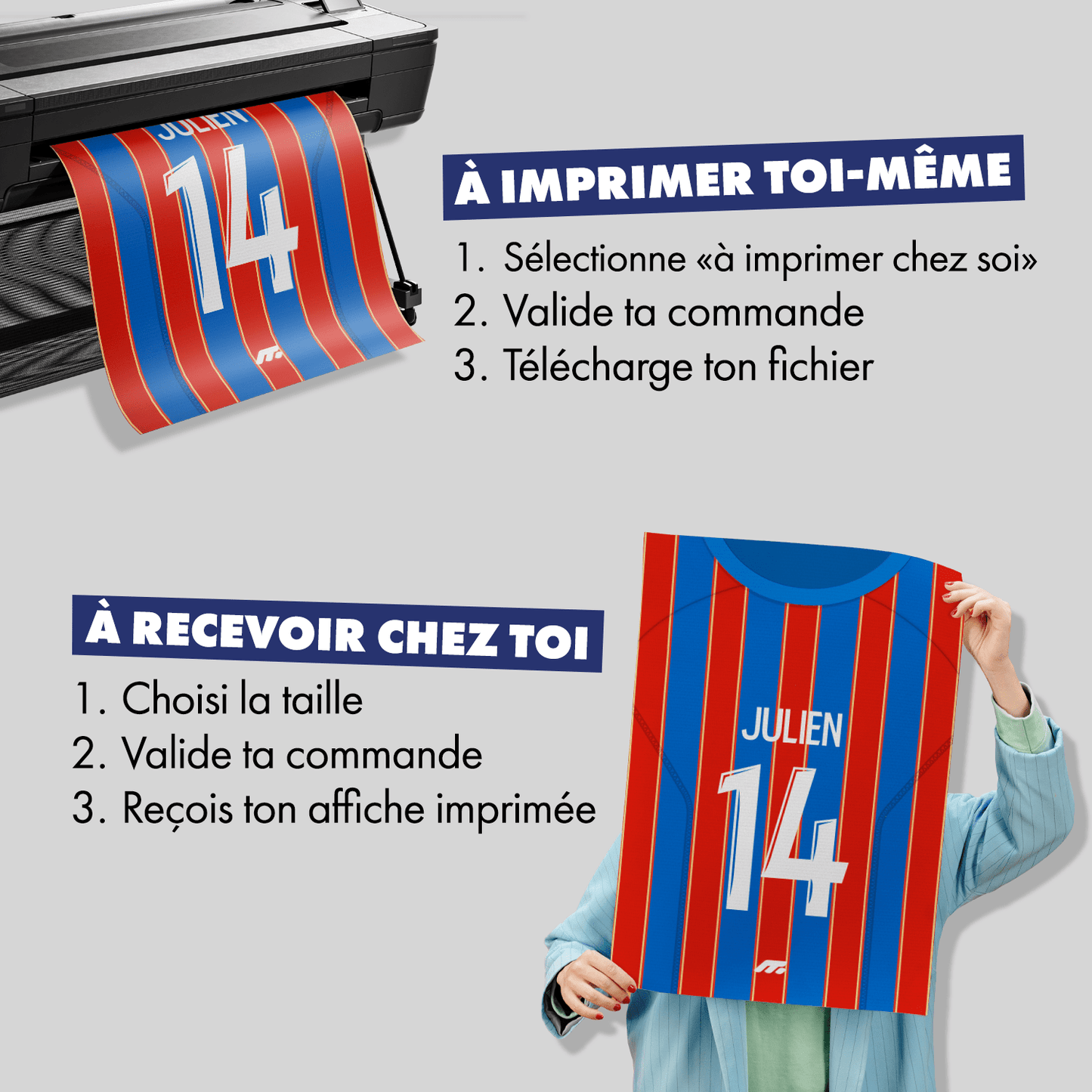 Affiche CAEN football personnalisable à imprimer