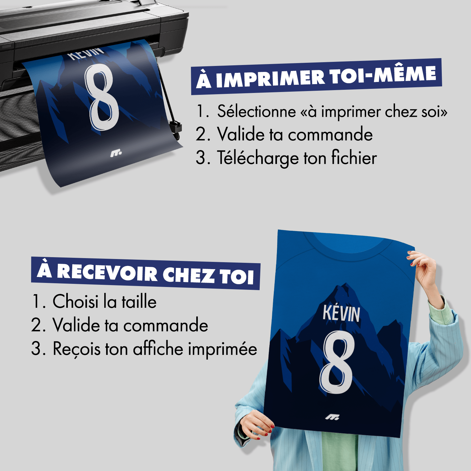 Affiche GRENOBLE football personnalisable à imprimer