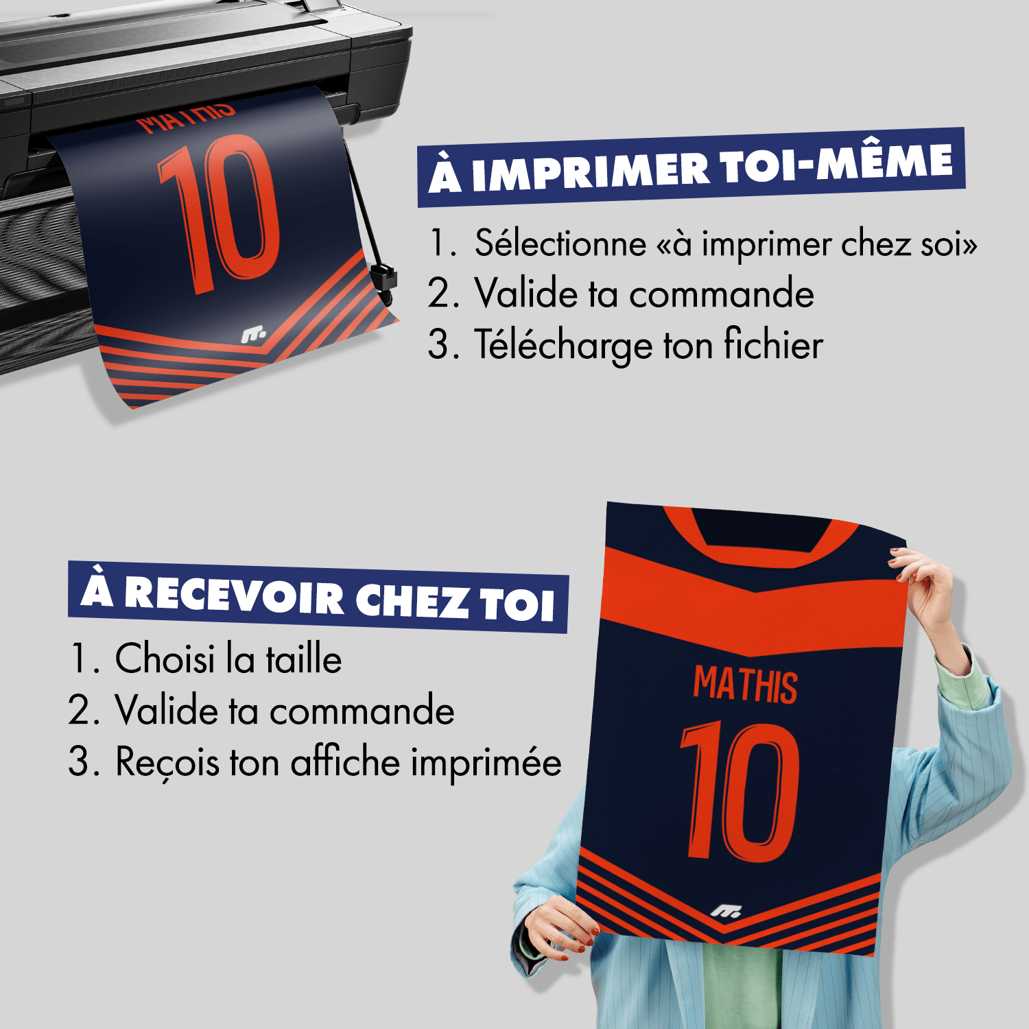 Affiche MONTPELLIER football personnalisable à imprimer