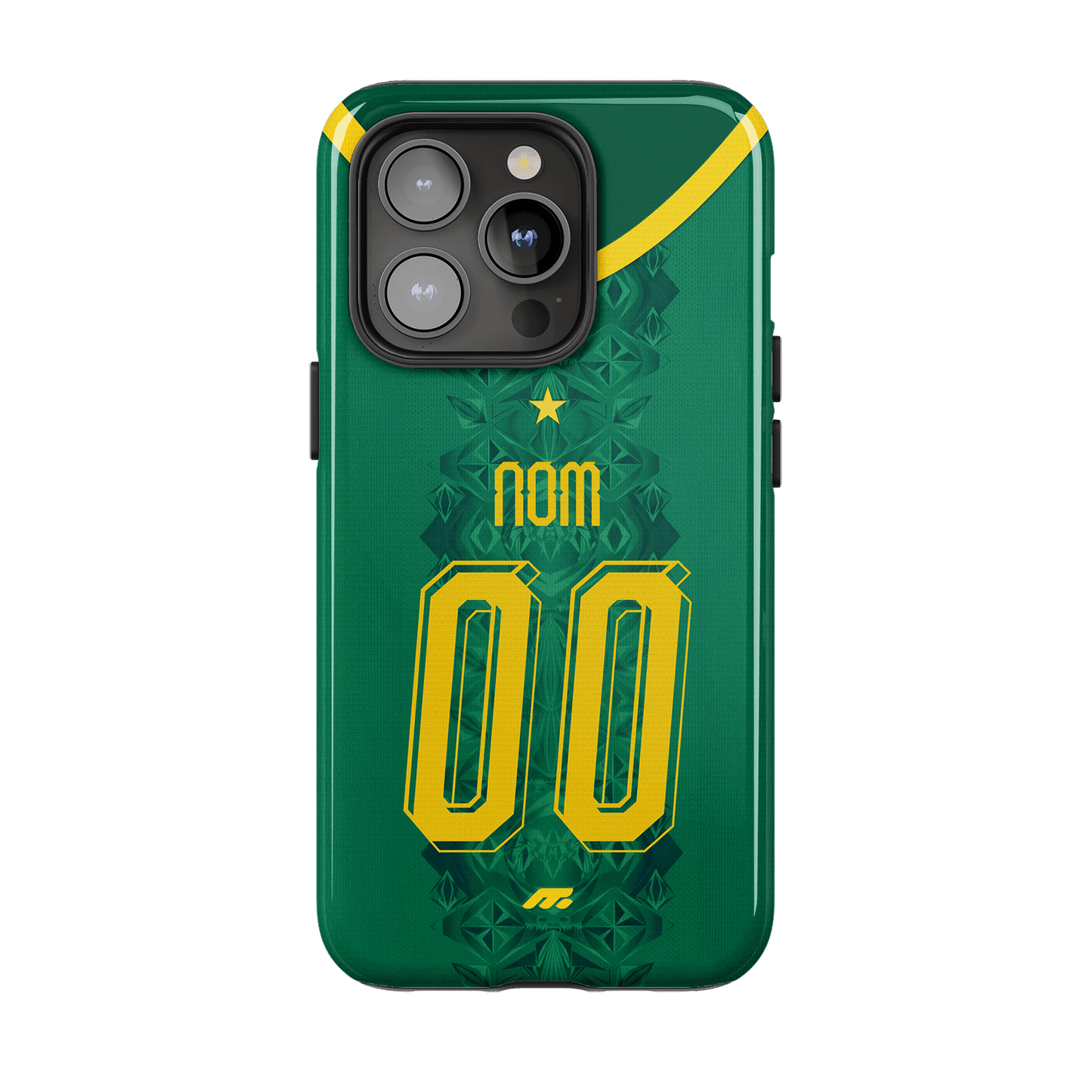 Coque Sénégal football personnalisable pour téléphone - iPhone, Samsung, Google, Xiaomi, Oppo