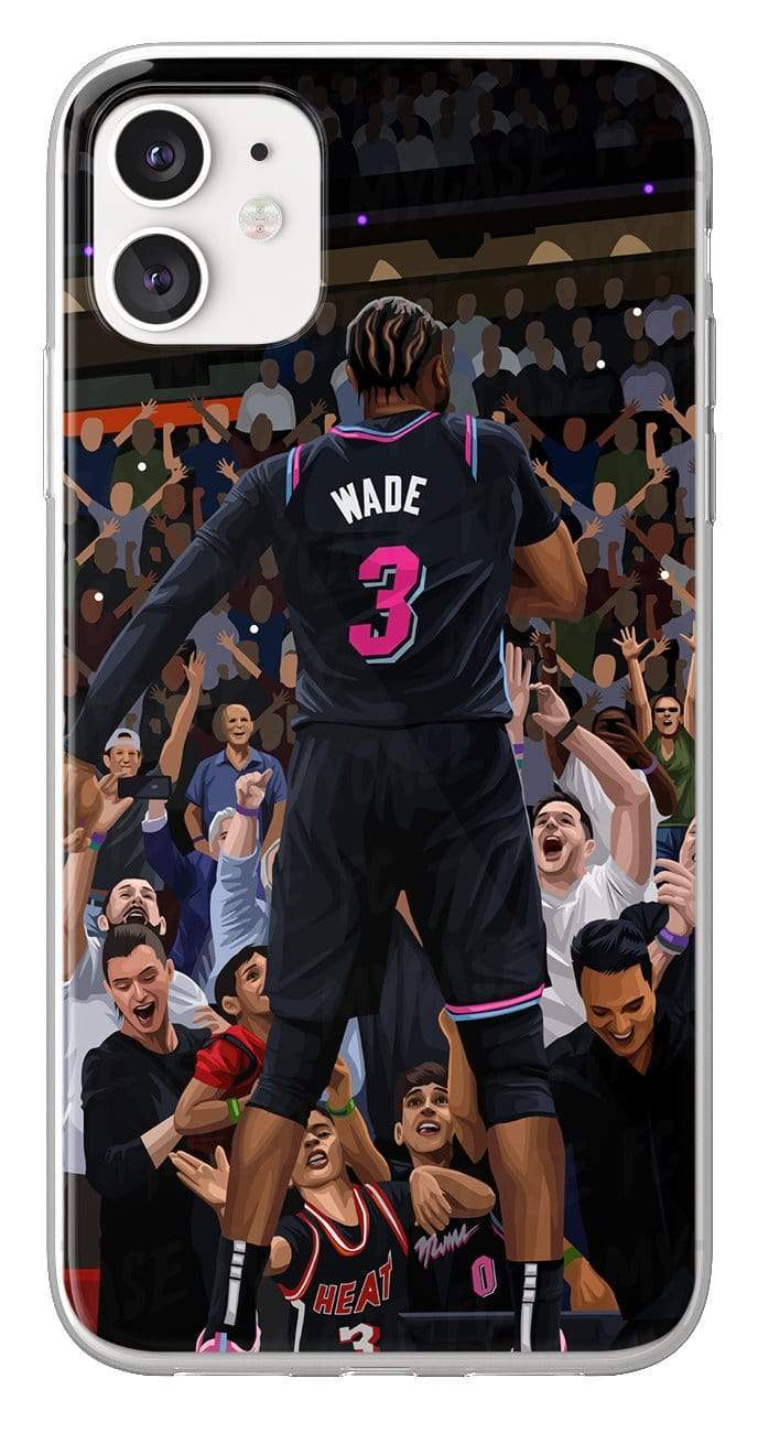 Coque de Dwayne Wade avec Miami Heat, Etui de téléphone de Basket-ball