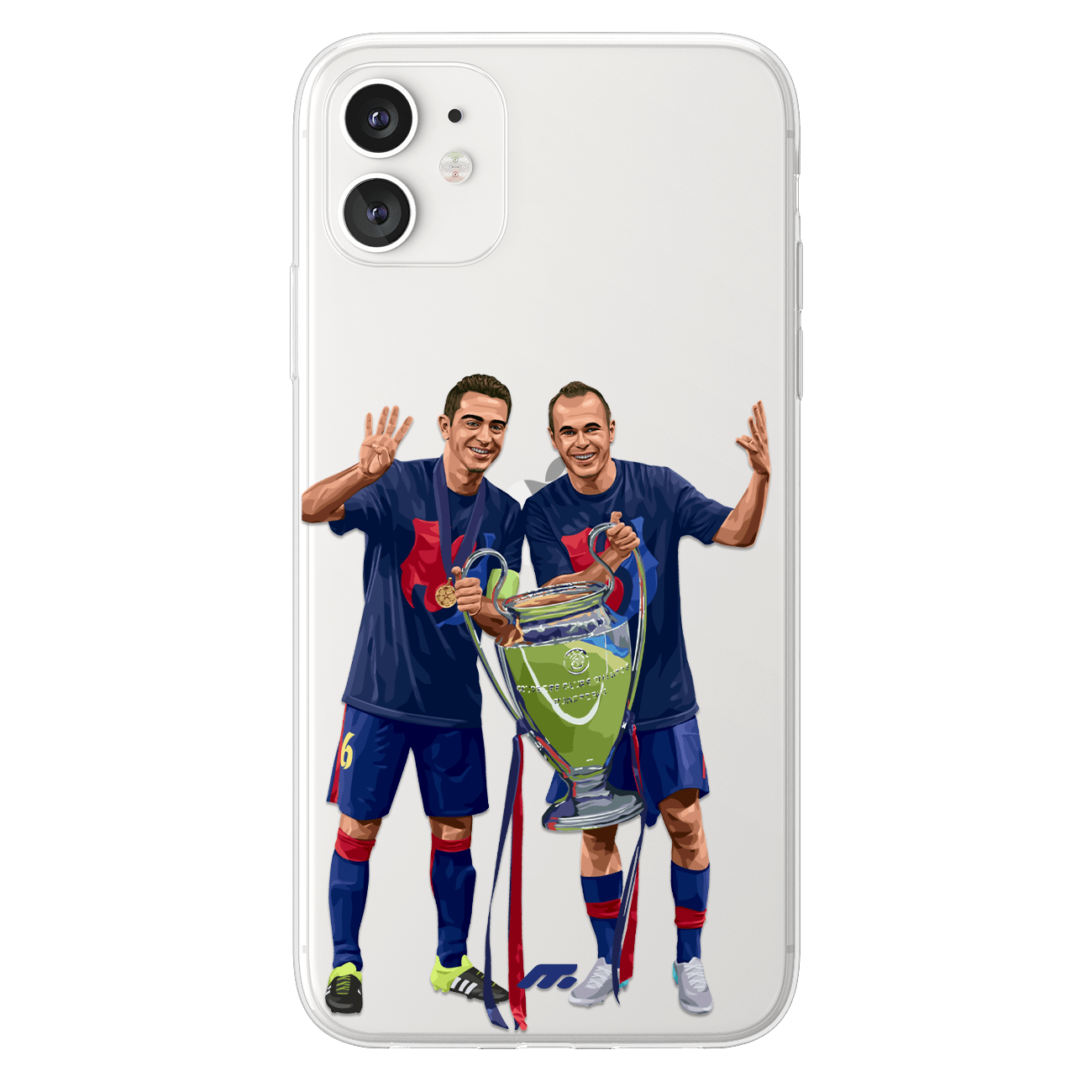 Coque de Iniesta avec FC Barcelona, Etui de téléphone de Football