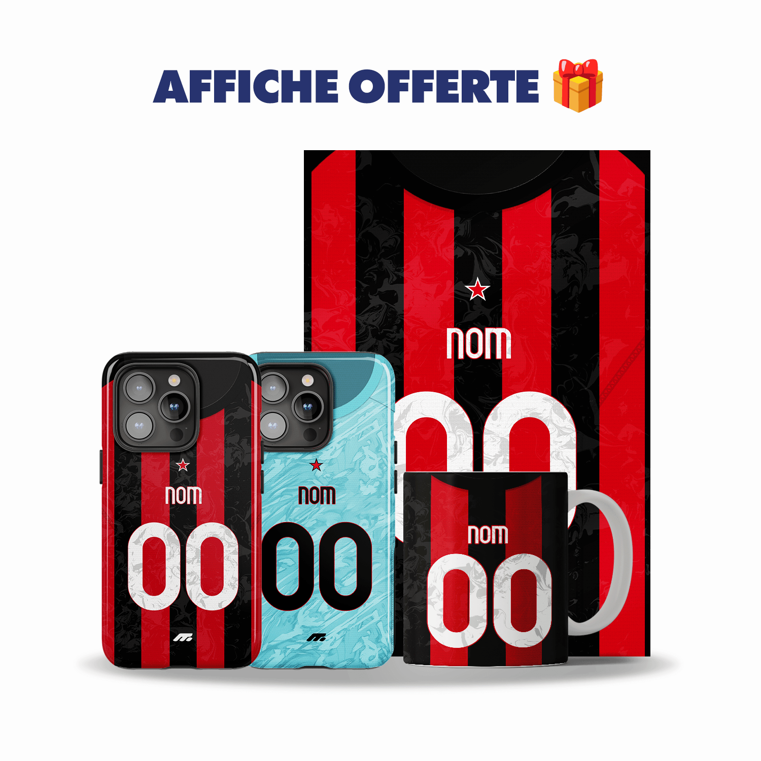 Pack AC Milan personnalisé de football