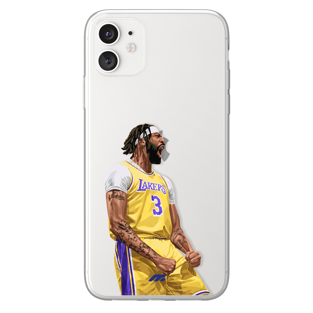 Coque de Anthony Davis avec Los Angeles Lakers, Etui de téléphone de Basket-ball