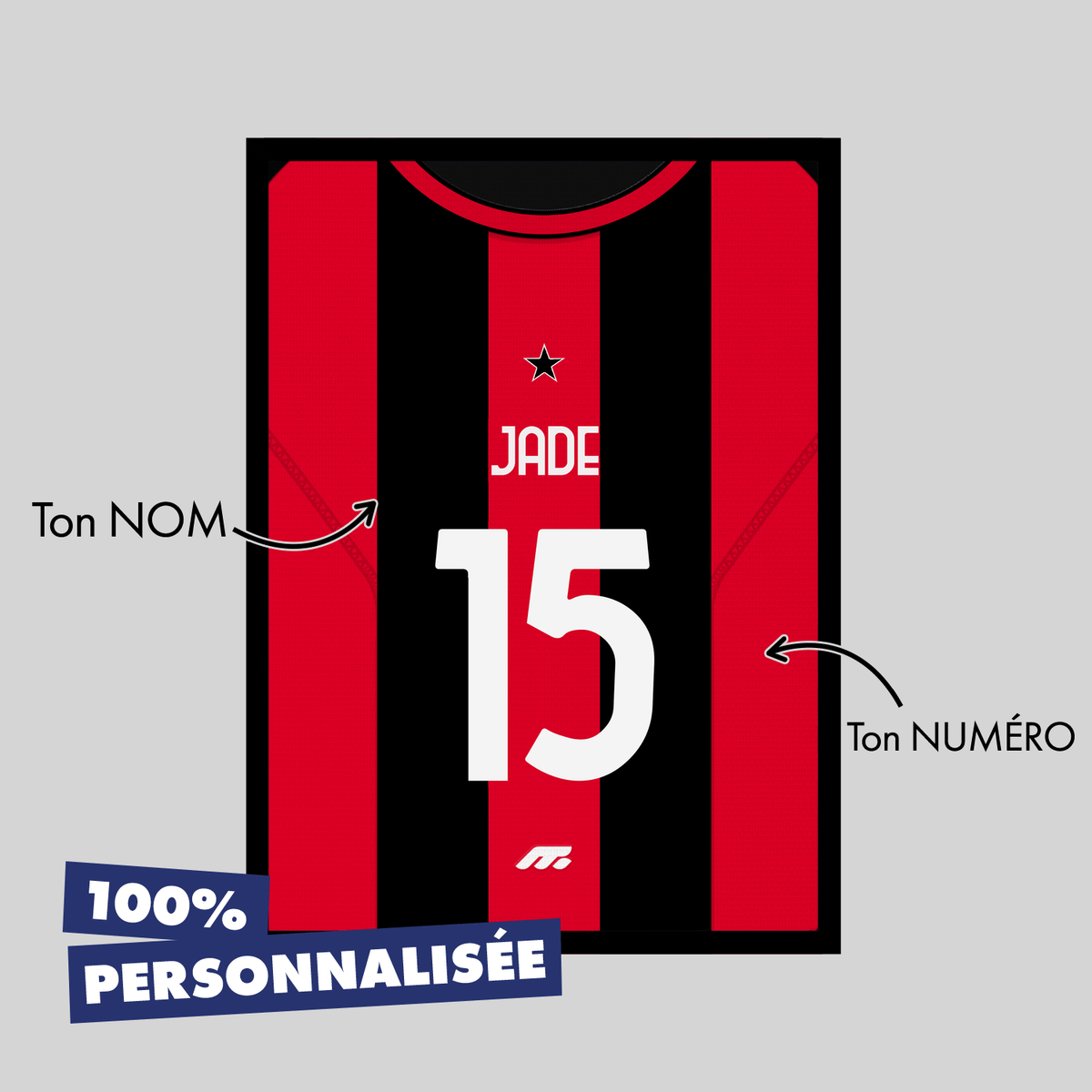 Affiche AC Milano football personnalisable à imprimer