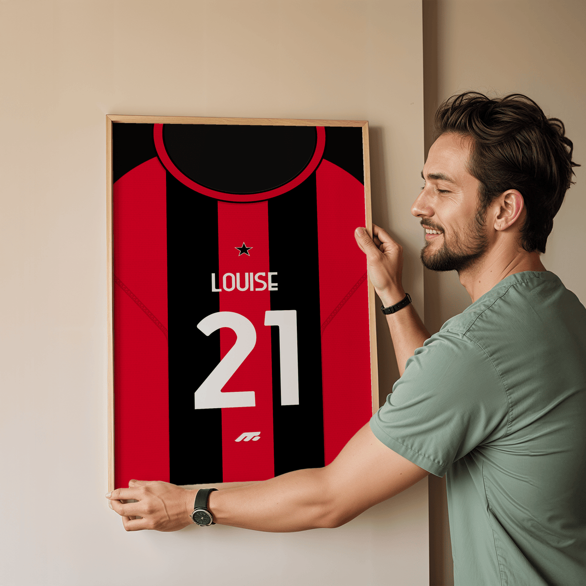 Affiche AC Milano football personnalisable à imprimer
