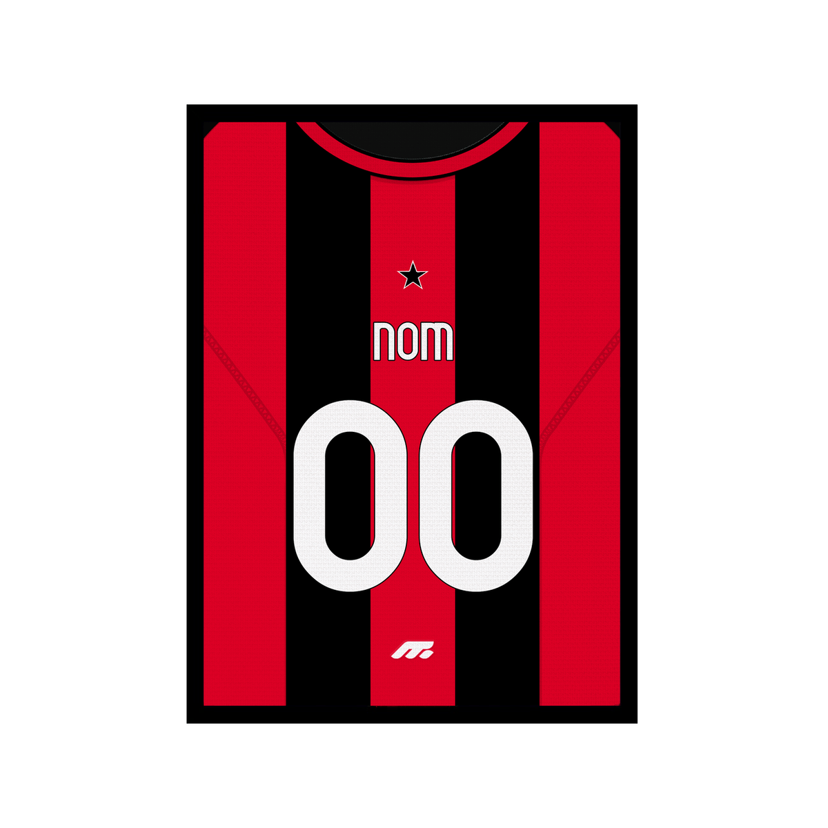 Affiche AC Milano football personnalisable à imprimer