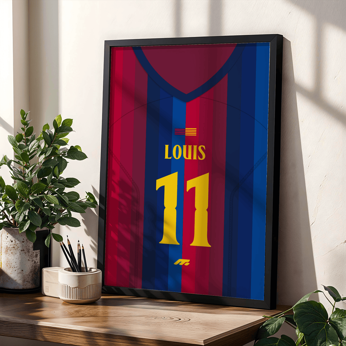Affiche FC Barcelone football personnalisable à imprimer