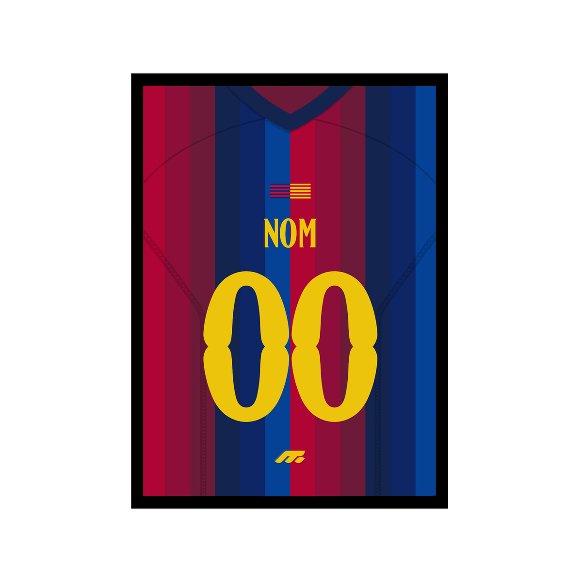 Affiche FC Barcelone football personnalisable à imprimer