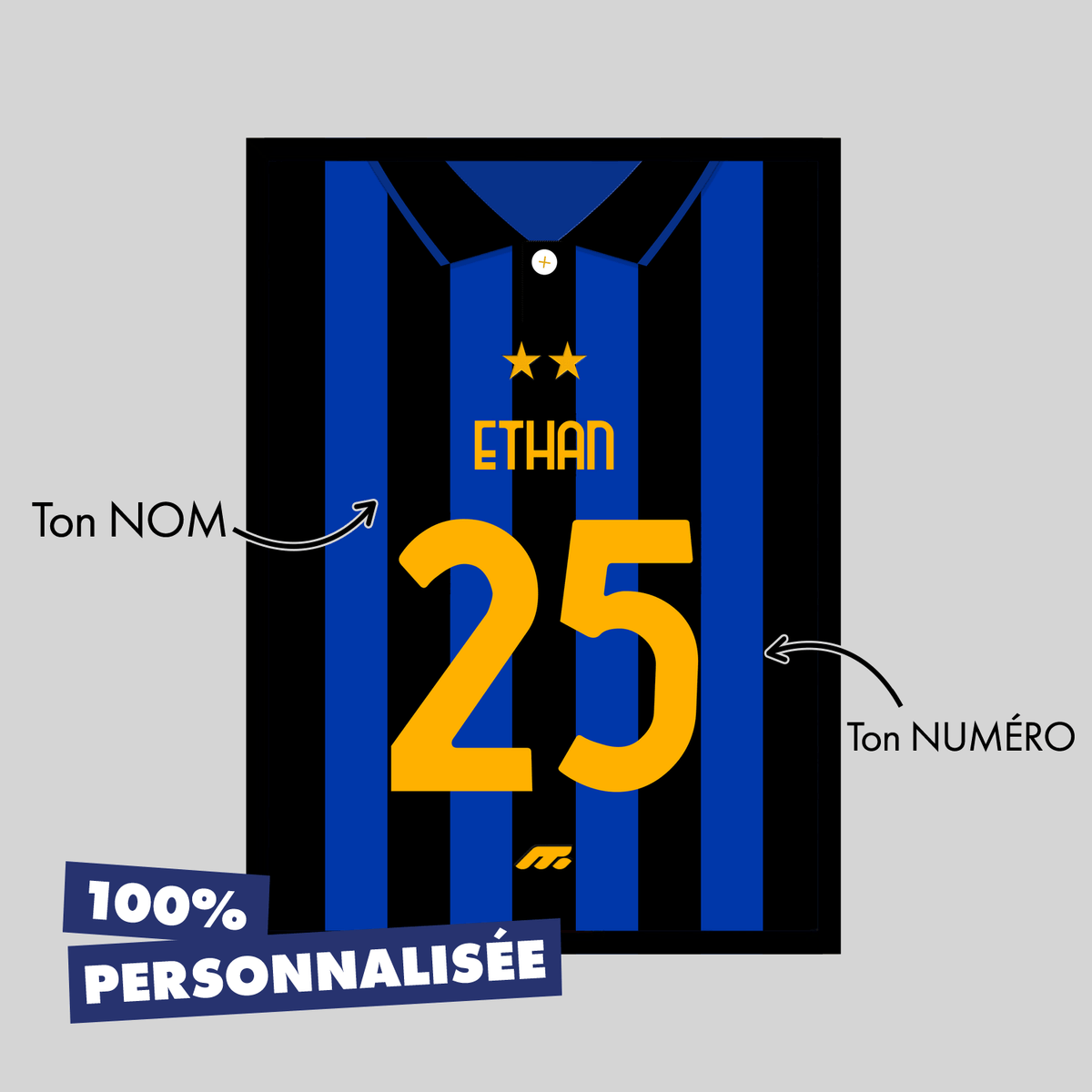 Affiche Inter Milan football personnalisable à imprimer