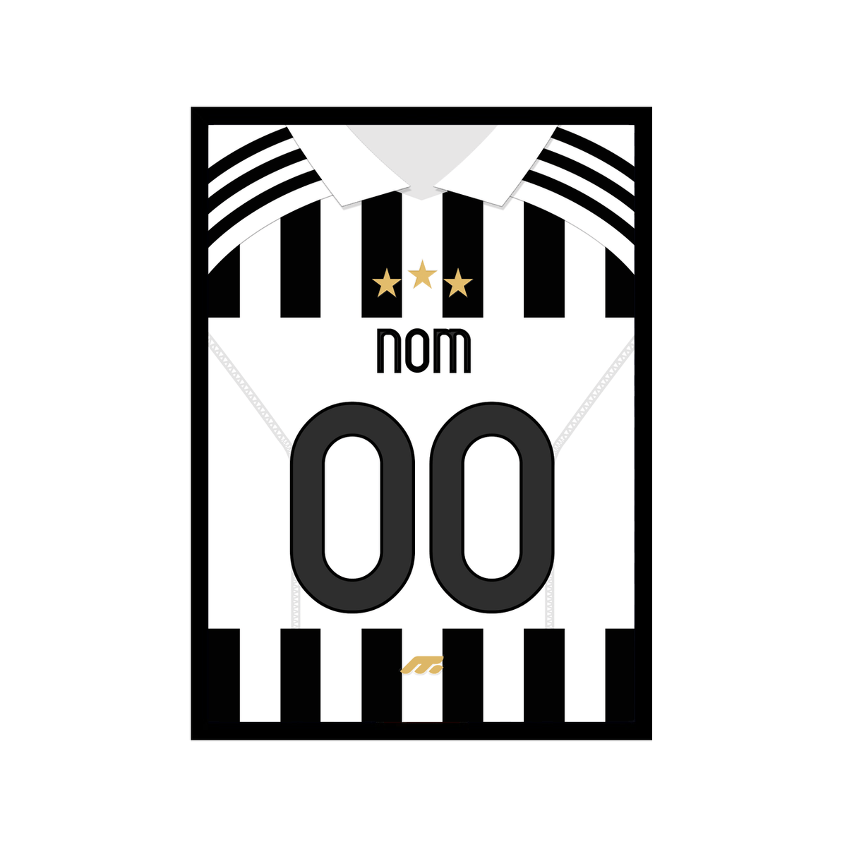 Affiche Juventus Turin football personnalisable à imprimer