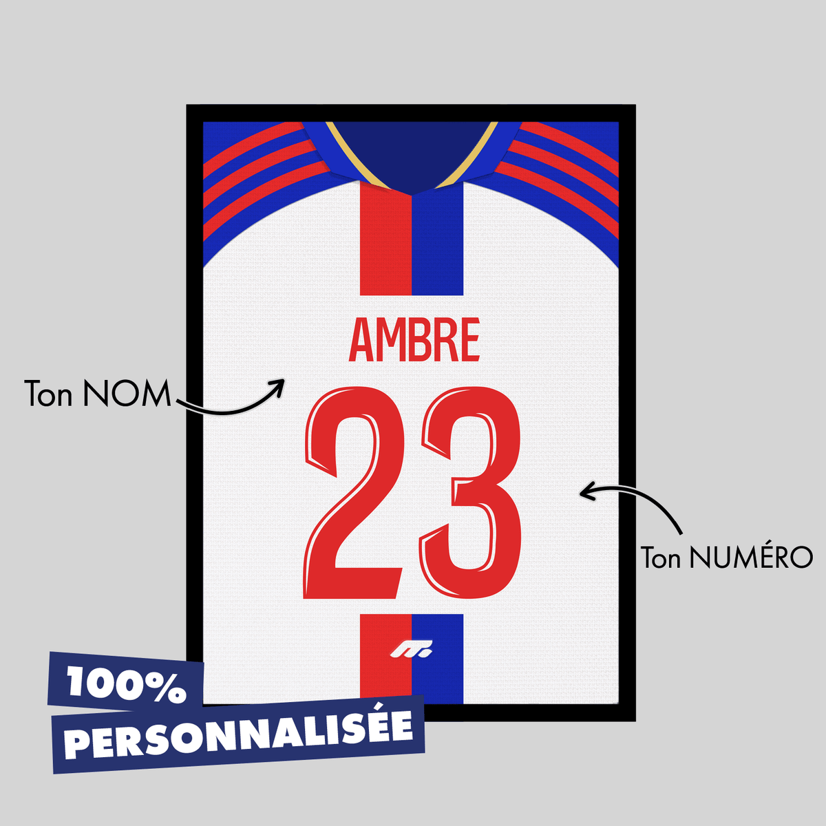 Affiche Olympique lyonnais football personnalisable à imprimer