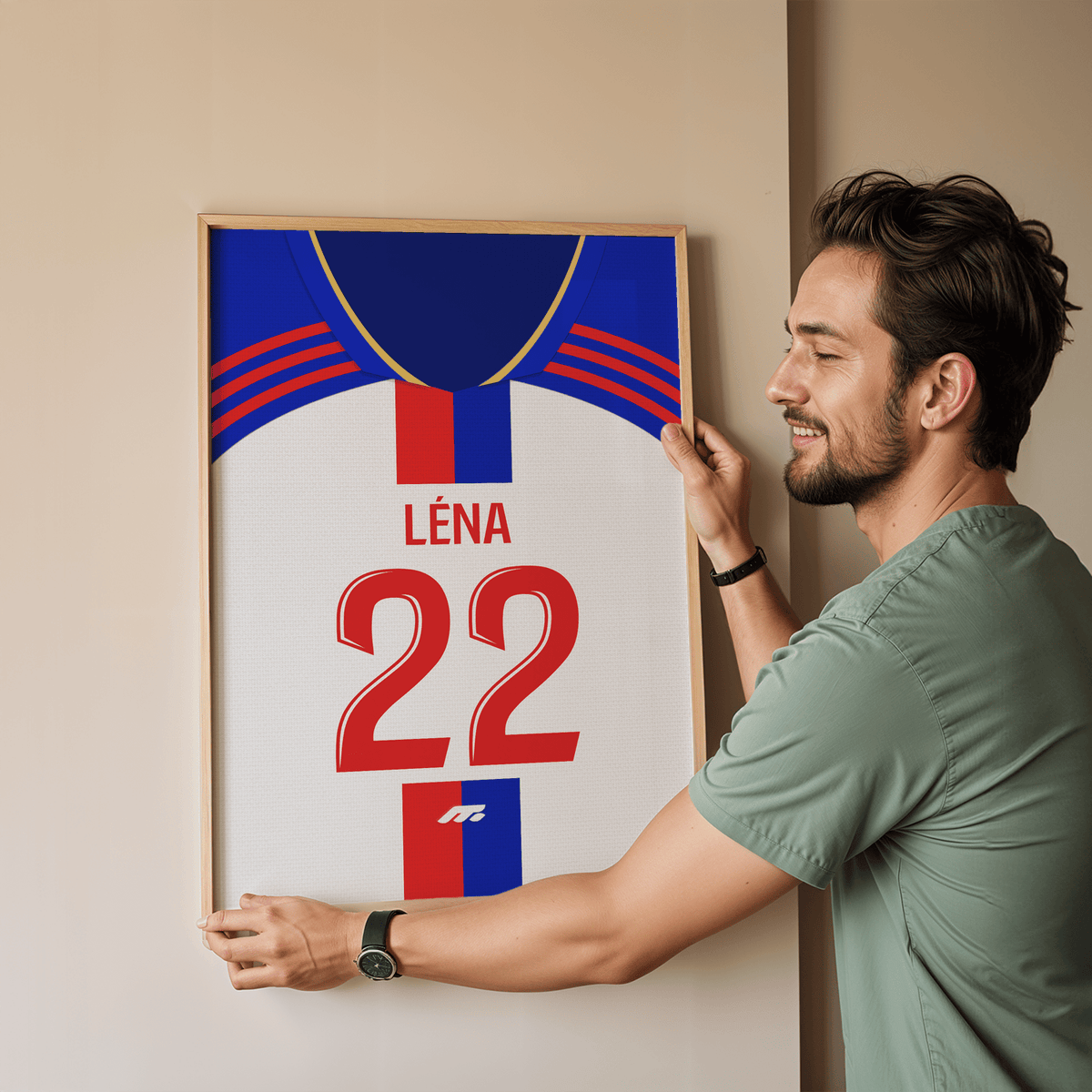 Affiche Olympique lyonnais football personnalisable à imprimer