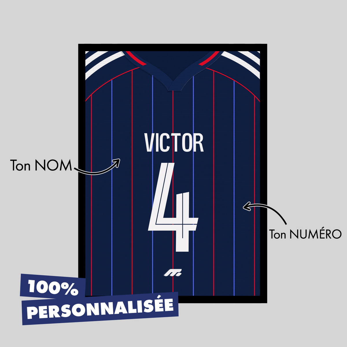 Affiche Olympique lyonnais football personnalisable à imprimer