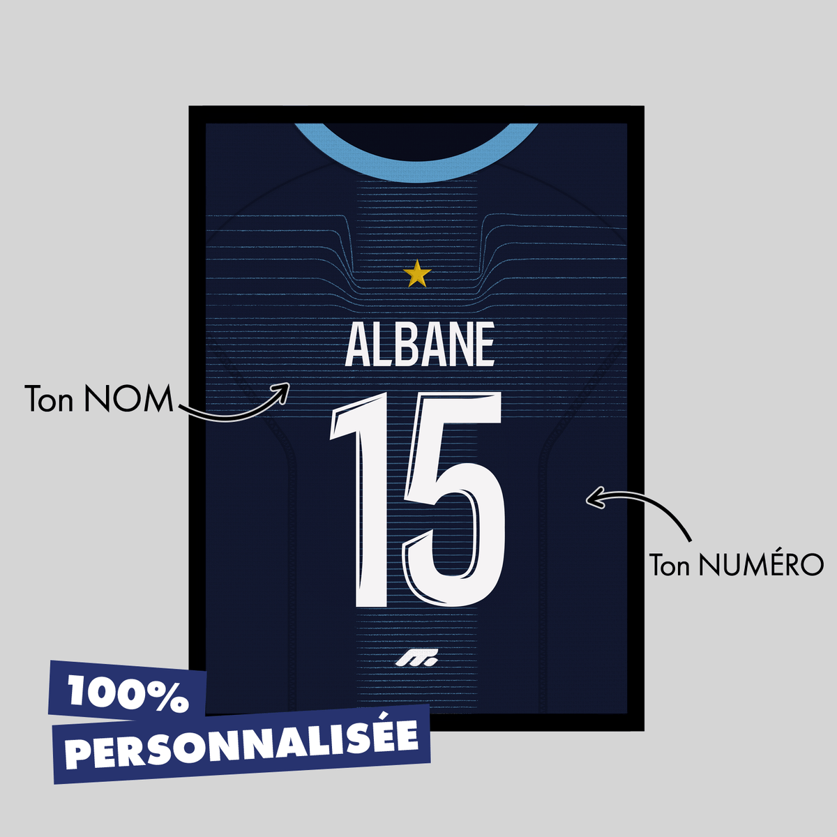 Affiche Olympique de Marseille football personnalisable à imprimer