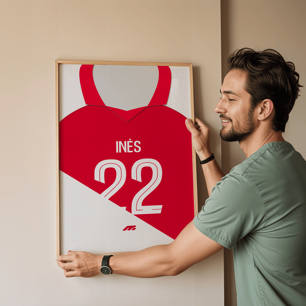 Affiche AS Monaco football personnalisable à imprimer