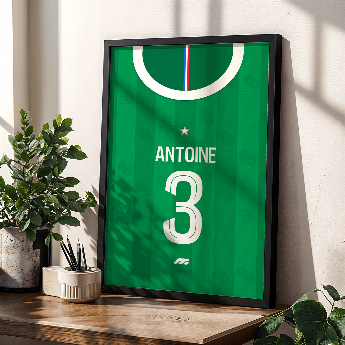 Affiche AS Saint-Etienne football personnalisable à imprimer
