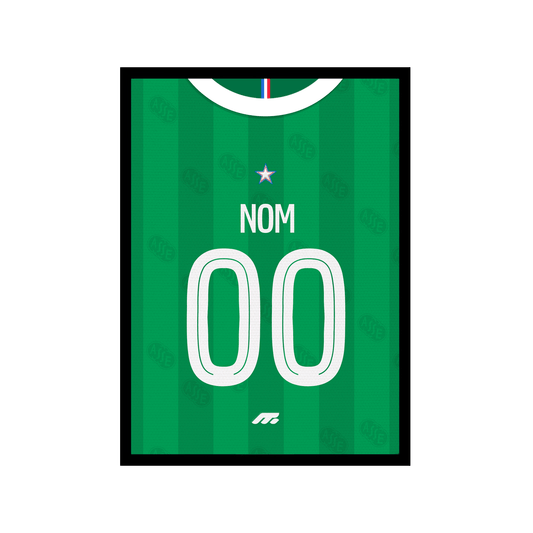 Affiche AS Saint-Etienne football personnalisable à imprimer
