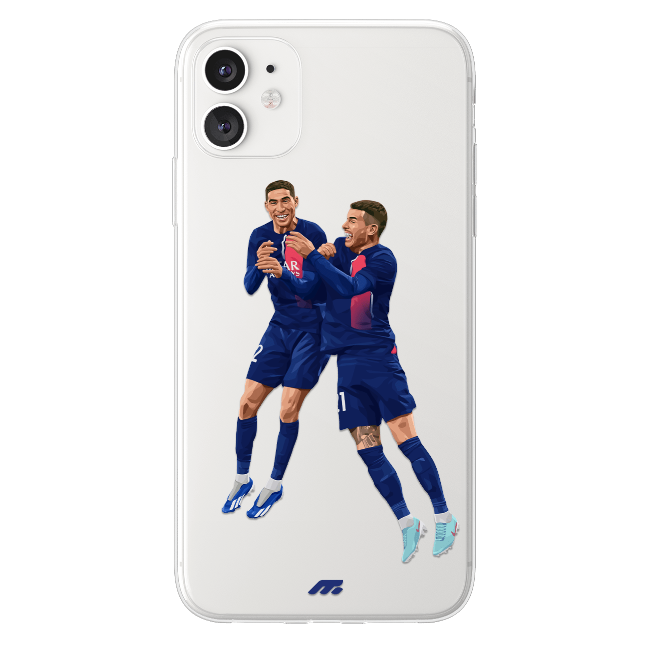 Coque de Hakimi & L.Hernandez avec Paris Saint-Germain, Etui de téléphone de Football