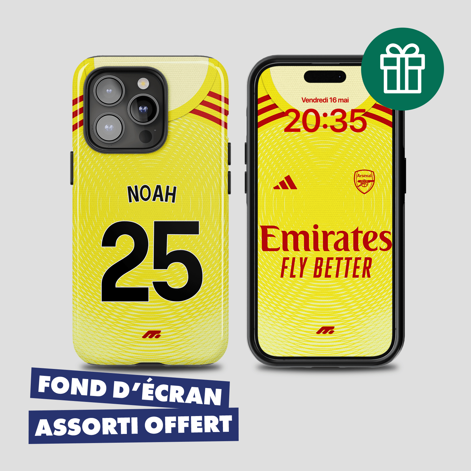 Coque Arsenal football personnalisable pour téléphone 