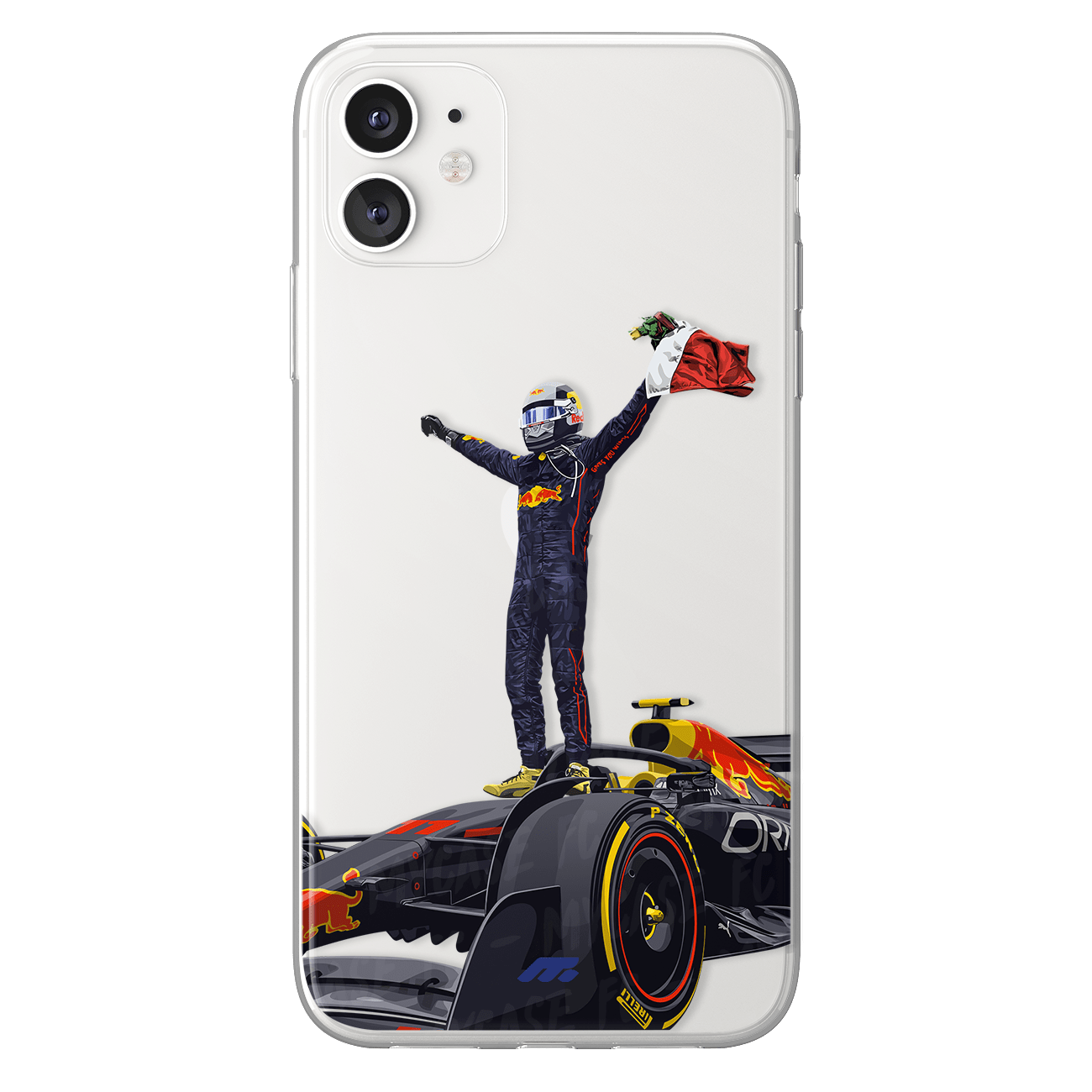 Coque de Sergio Perez avec RedBull, Etui de téléphone de Formule 1