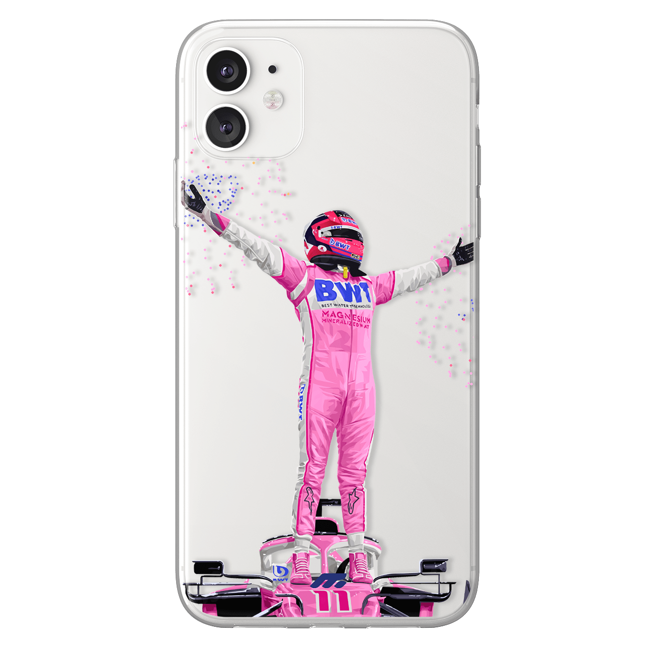 Coque de Sergio Perez avec Racing Point, Etui de téléphone de Formule 1