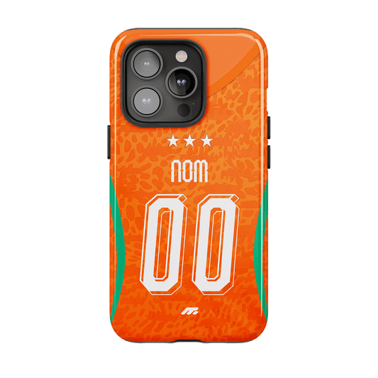 Coque Côte d'Ivoire football personnalisable pour téléphone - iPhone, Samsung, Google, Xiaomi, Oppo