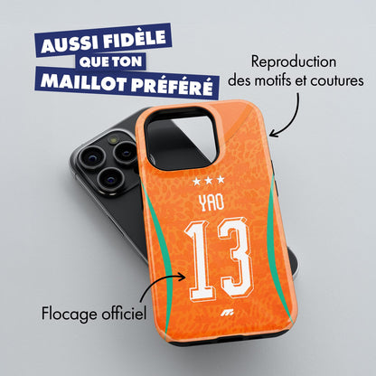 Coque Côte d'Ivoire football personnalisable pour téléphone - iPhone, Samsung, Google, Xiaomi, Oppo