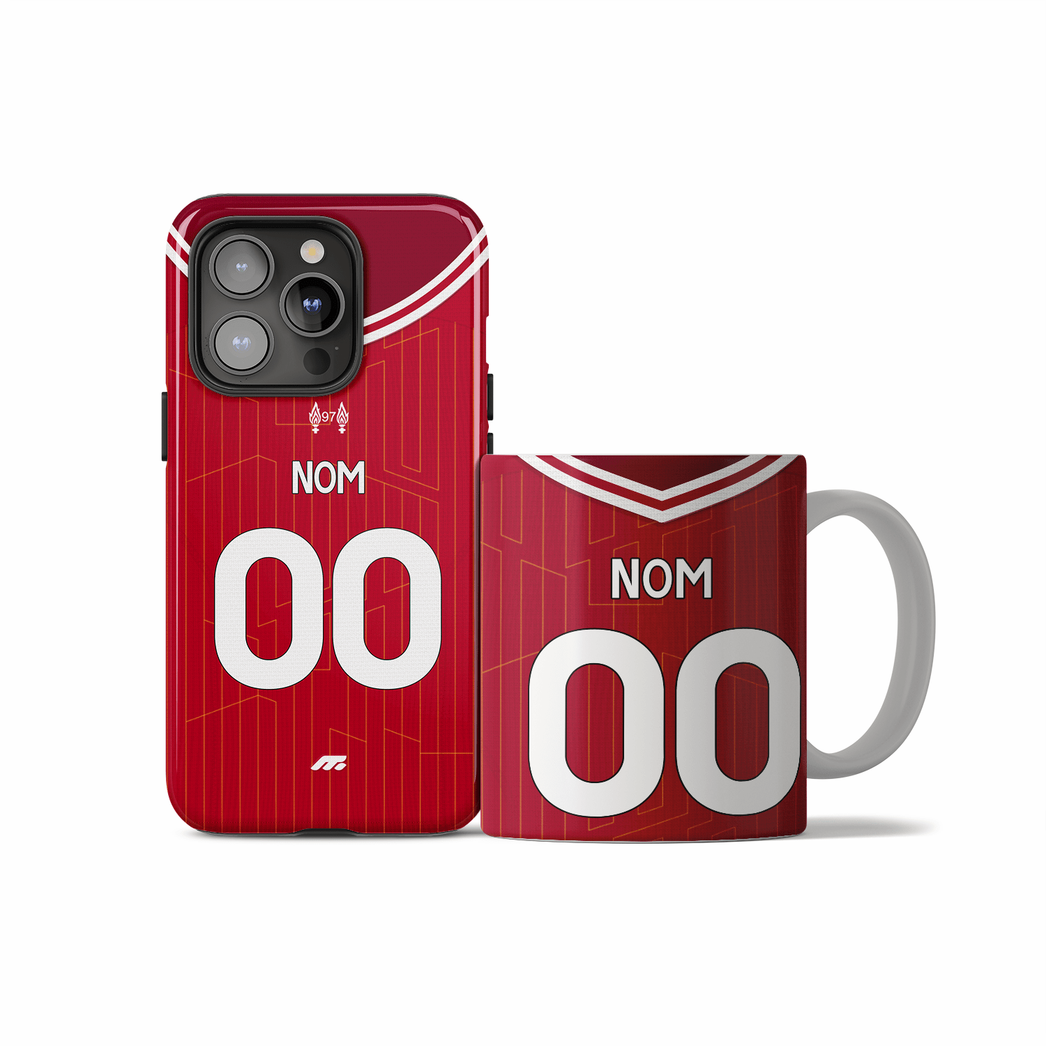 Coque Liverpool FC football personnalisable pour téléphone - iPhone, Samsung, Google, Xiaomi, Oppo