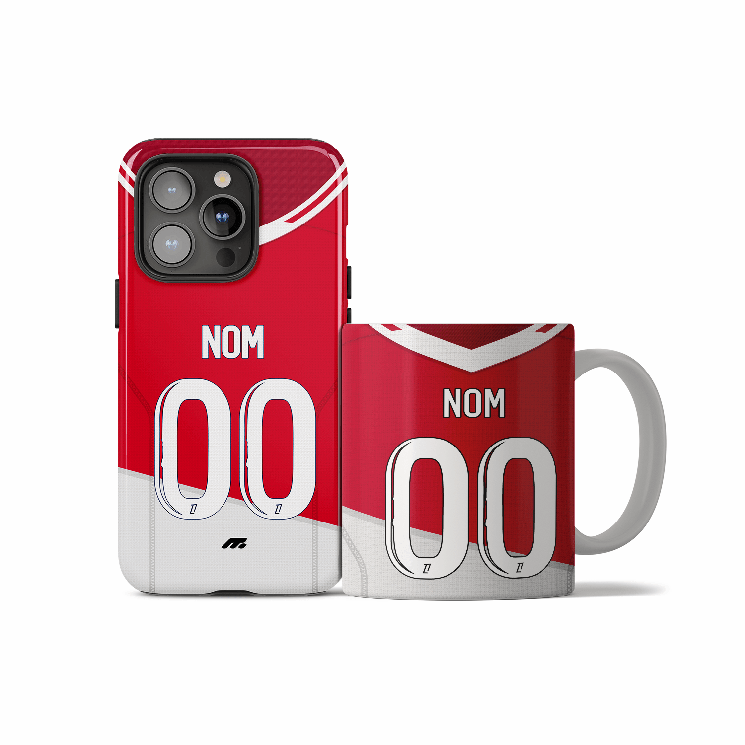 Coque AS Monaco football personnalisable pour téléphone - iPhone, Samsung, Google, Xiaomi, Oppo