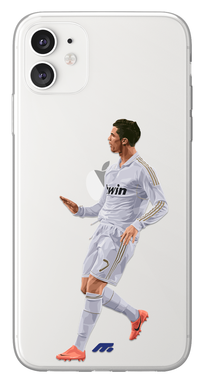 Coque de Cristiano Ronaldo avec Real Madrid CF, Etui de téléphone de Football