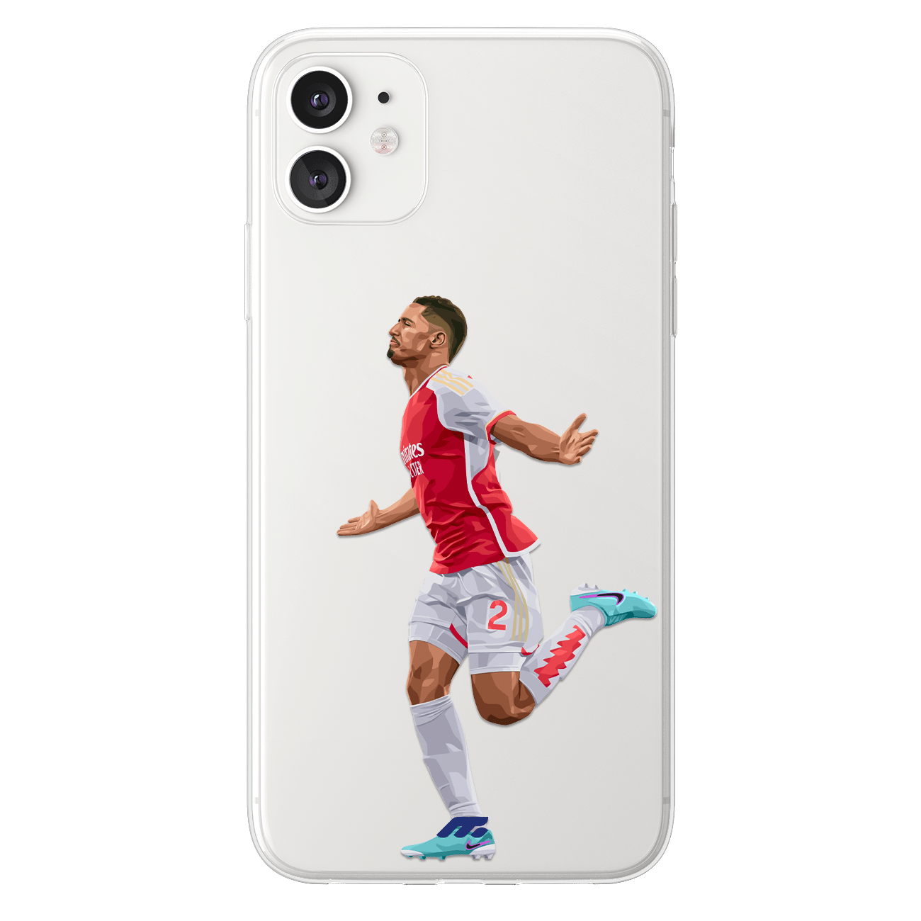 Coque de Saliba avec Arsenal FC, Etui de téléphone de Football