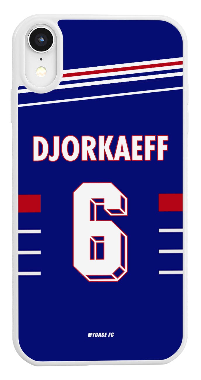 Coque de protection de Djorkaeff avec l'équipe de France pour téléphone