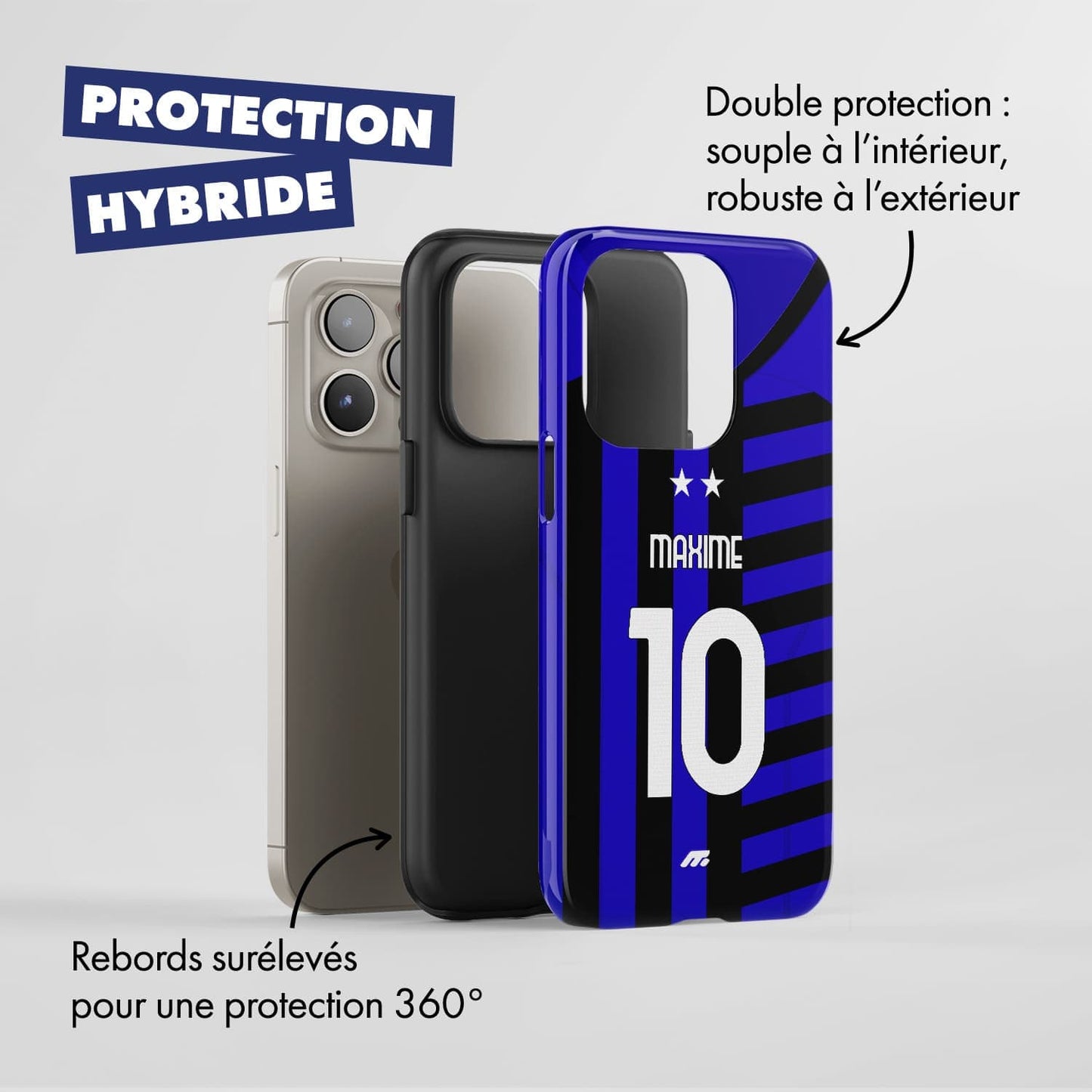 Coque Inter Milan football personnalisable pour téléphone 