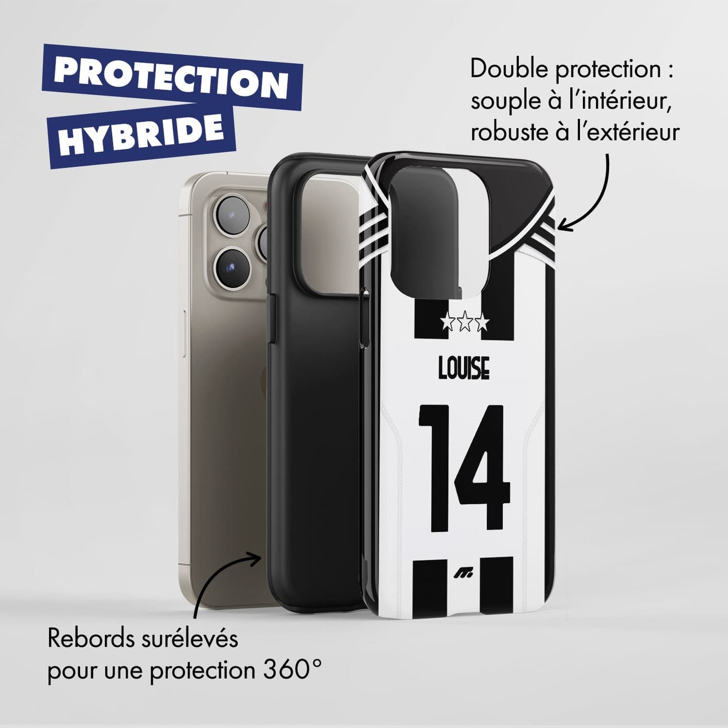 Coque Juventus Turin football personnalisable pour téléphone 