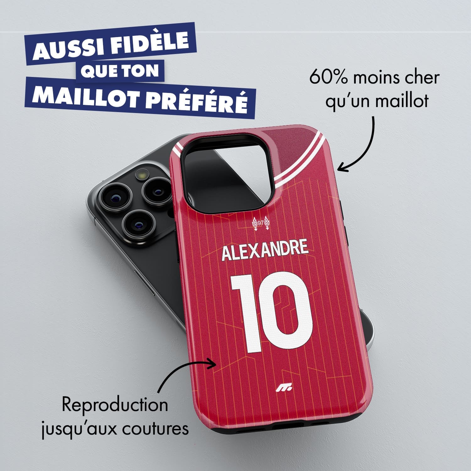 Coque Liverpool FC football personnalisable pour téléphone 