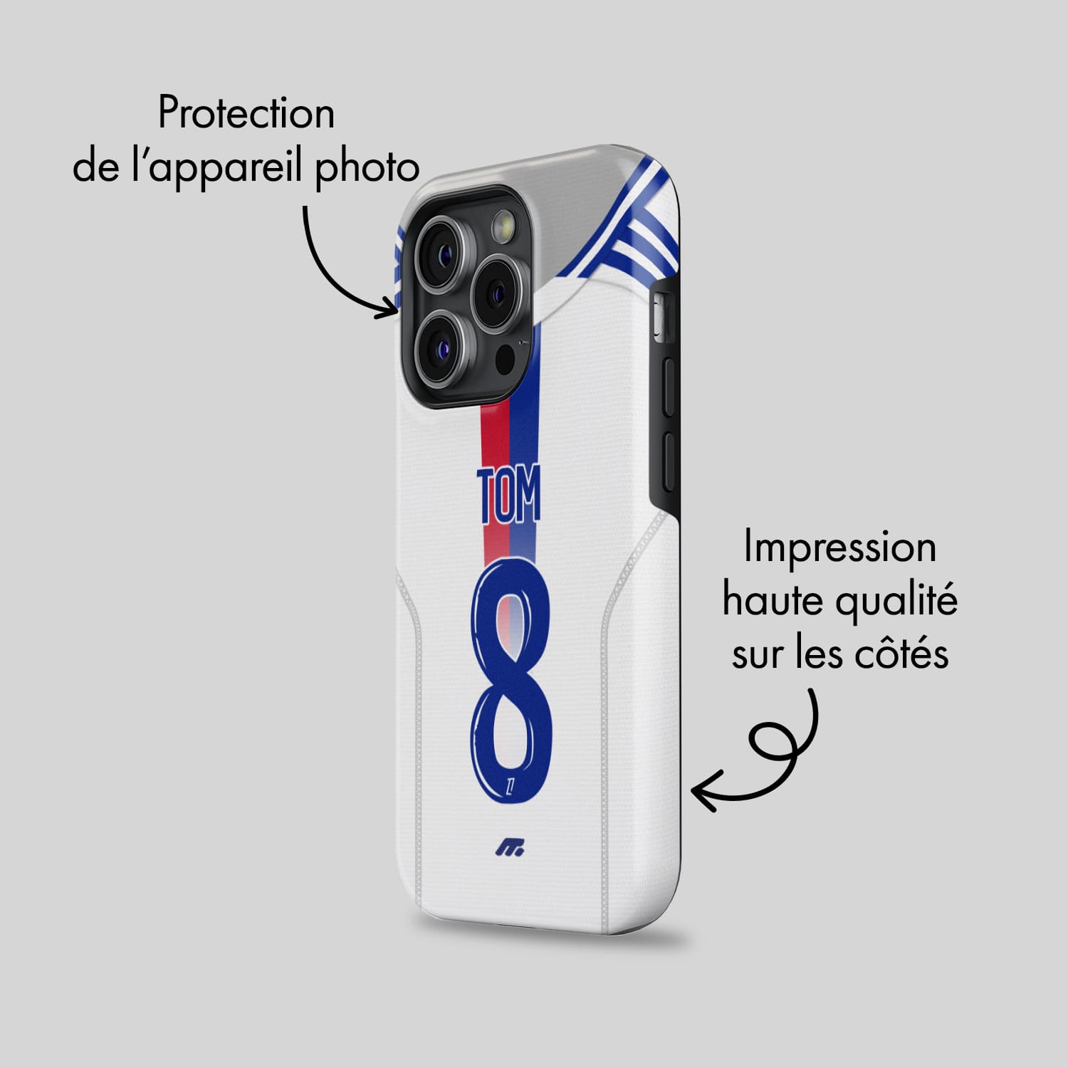 Coque Olympique Lyonnais football personnalisable pour téléphone