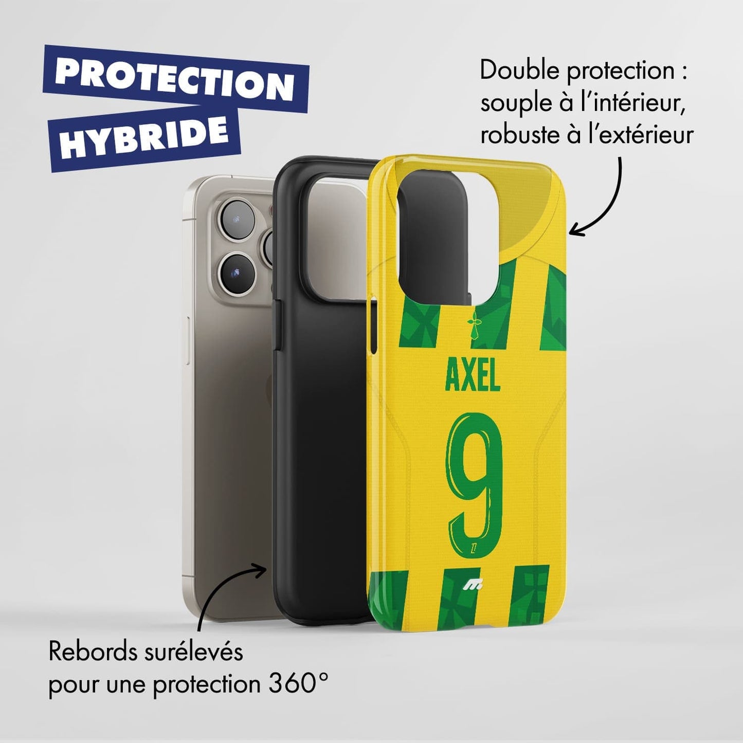 Coque FC Nantes football personnalisable pour téléphone