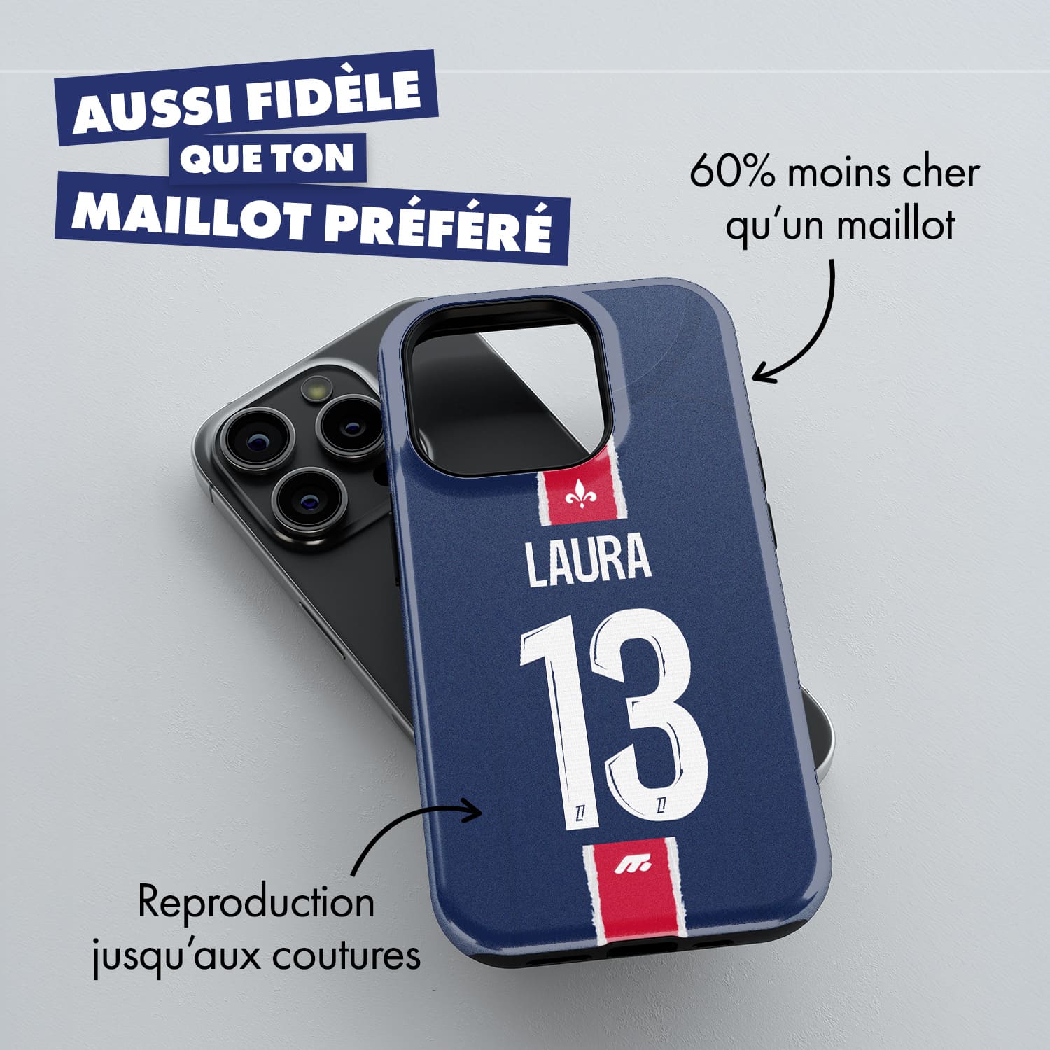 Coque PSG football personnalisable pour téléphone