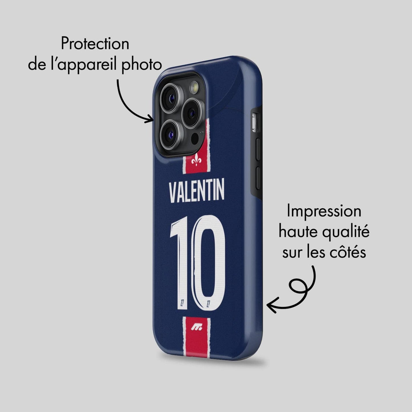 Coque PSG football personnalisable pour téléphone