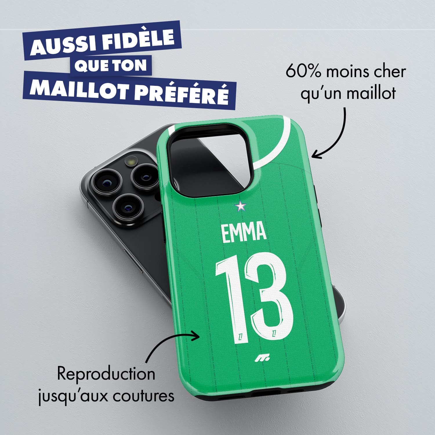 Coque AS Saint Etienne personnalisable