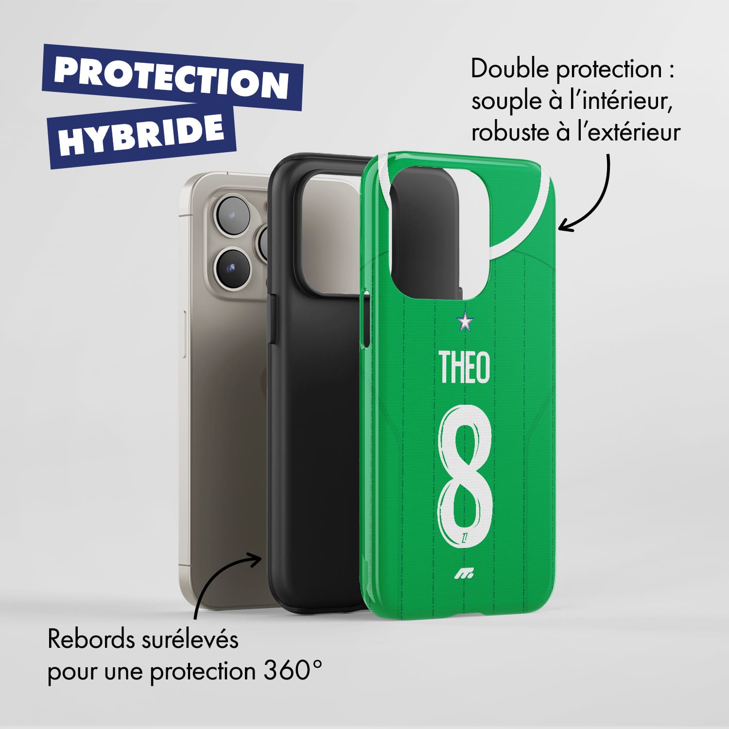 Coque AS Saint Etienne personnalisable