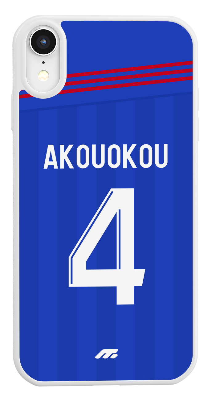 Coque de protection personnalisée de Akouokou à l'Olympique Lyonnais pour téléphone