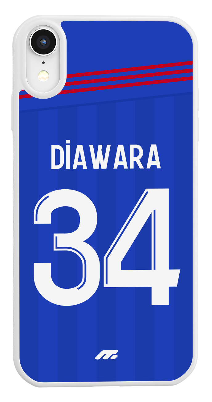 Coque de protection personnalisée de Diawara à l'Olympique Lyonnais pour téléphone
