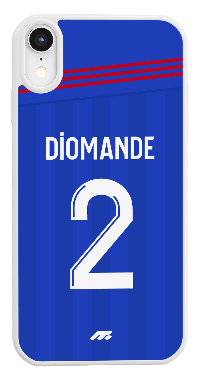 Coque de protection personnalisée de Diomande à l'Olympique Lyonnais pour téléphone